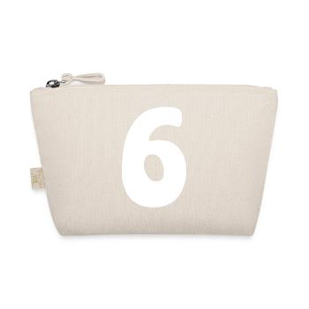 Six: Minimalist Numeral 6 | Sixth - Organic Pouch - nature - Front