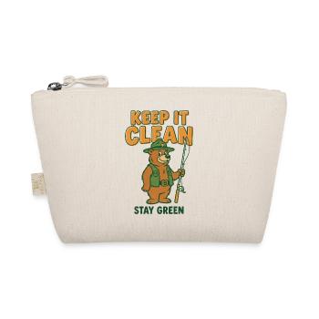 Eco Bear Bleib sauber Bleib grün - Bio-Täschchen - Natur - Vorne