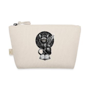 Winged cat with runes - Organic Pouch - nature - Front