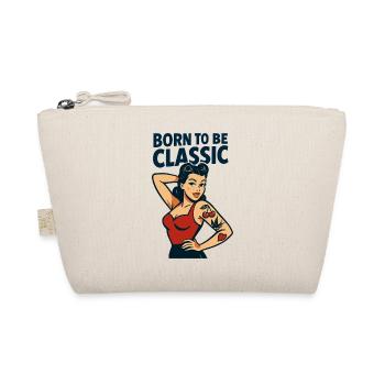 Pin Up Girl Born To Be Classic Retro T-Shirt - Bio-Täschchen - Natur - Vorne