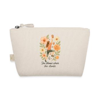 She blooms where she climbs - Bouldering & Flowers - Organic Pouch - nature - Front