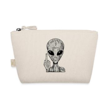 Alien Fuck Off – Middle Finger - Organic Pouch - nature - Front