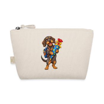 Dachshund Back to School – School Enrollment with School Cone - Organic Pouch - nature - Front