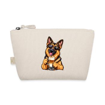 Schäferhund mit Latte Macchiato - Bio-Täschchen - Natur - Vorne