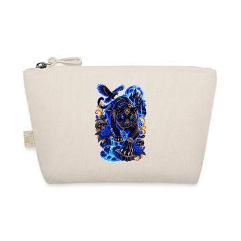 Cyber Panther mit blauer Aura - Bio-Täschchen - Natur - Vorne