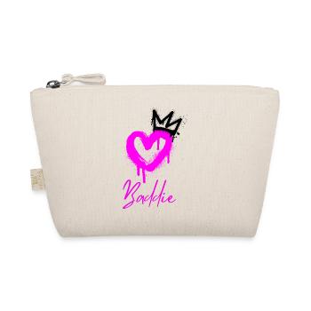 BADDIE PINKES SPRAYHERZ KRONE STREETART, POWER - Bio-Täschchen - Natur - Vorne