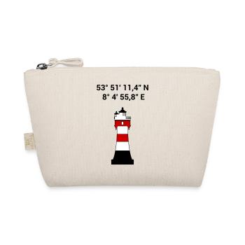 Leuchtturm Roter Sand Seefahrt Segeln Nordsee - Bio-Täschchen - Natur - Vorne