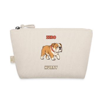 Zero Hurry – Fauler Bulldoggen-Humor - Bio-Täschchen - Natur - Vorne