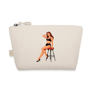Vintage Rockabilly Pin-up: Rothaarige Schönheit - Bio-Täschchen - Natur - Vorne