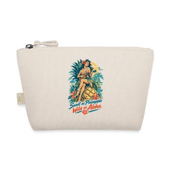 Hula Girl & Ananas – Sweet & Wild Hawaii - Bio-Täschchen - Natur - Vorne
