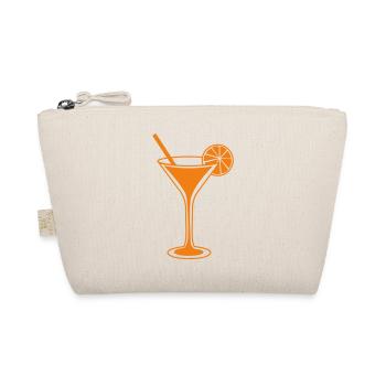 Orangen Cocktailglas Linienkunst - Bio-Täschchen - Natur - Vorne