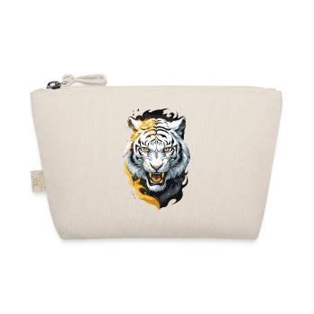 Flammen-Tiger Weißer Krieger - Bio-Täschchen - Natur - Vorne