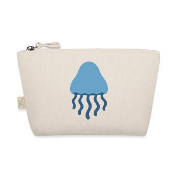 Qualle Meeresbewohner Design Geschenkidee - Bio-Täschchen - Natur - Vorne