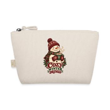Cozy Winter Drinks Schneemann - Bio-Täschchen - Natur - Vorne