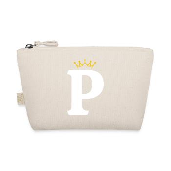 P Buchstabe Monogramm Design - Bio-Täschchen - Natur - Vorne