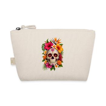 Halloween Sugar Skull Sugarskull  - Bio-Täschchen - Natur - Vorne