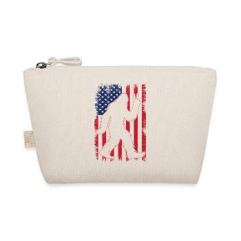 American Flag Bigfoot Yeti Patriotic Forest - Bio-Täschchen - Natur - Vorne