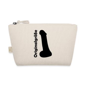 Penis Originalgröße - Bio-Täschchen - Natur - Vorne