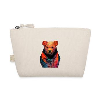 Bär Teddy #bear Tier Aquarellmalerei - Bio-Täschchen - Natur - Vorne