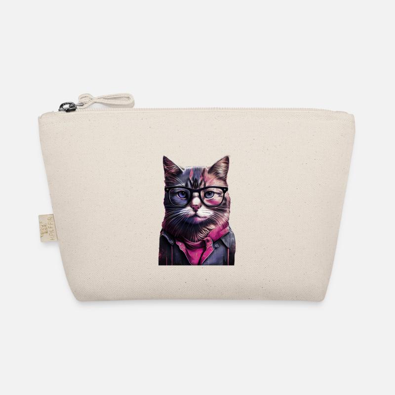 Hipster cat Willow Organic Pouch