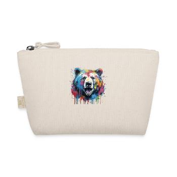 Stylish Bear Gift Grizzly Bear Brown Bear - Organic Pouch - nature - Front