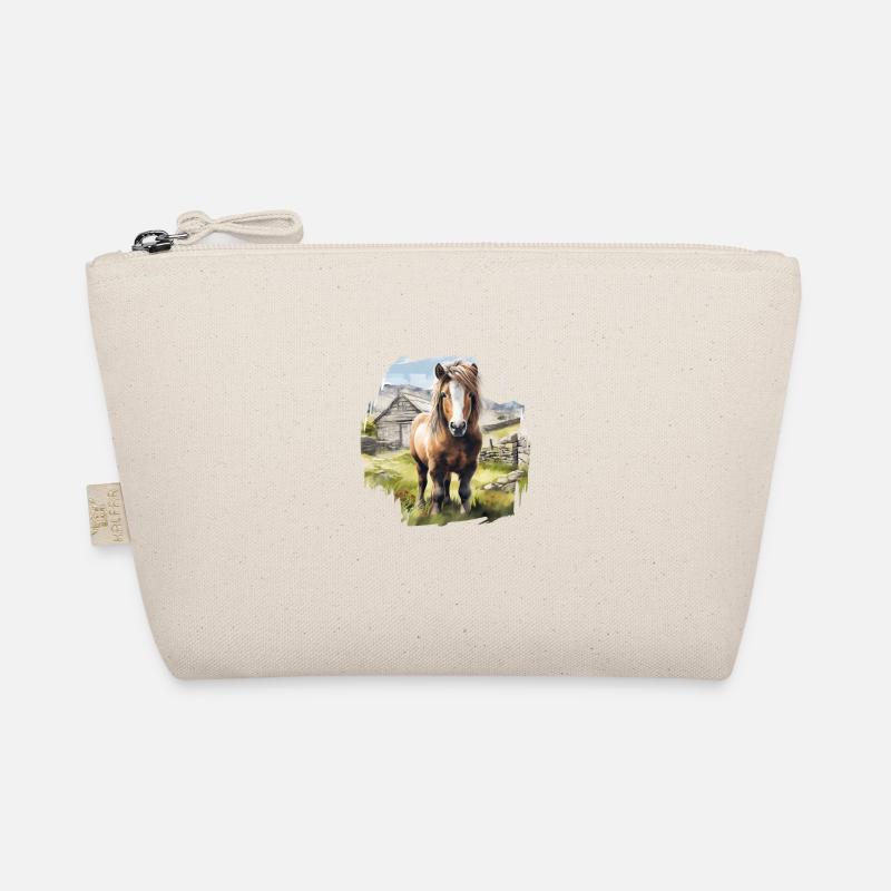 Pony Island Pferd Shetland Pony Shetty - Bio-Täschchen - Natur
