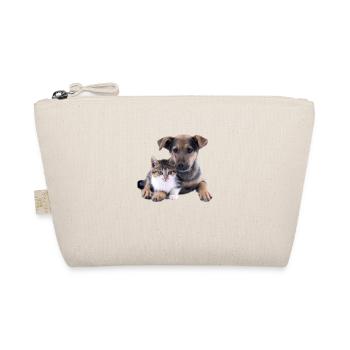 Süßes Hundebaby und Katzenbaby - Bio-Täschchen - Natur - Vorne