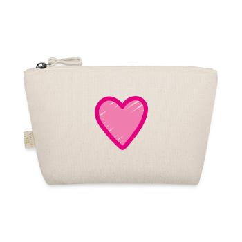 Pink Heart Icon - Organic Pouch - nature - Front