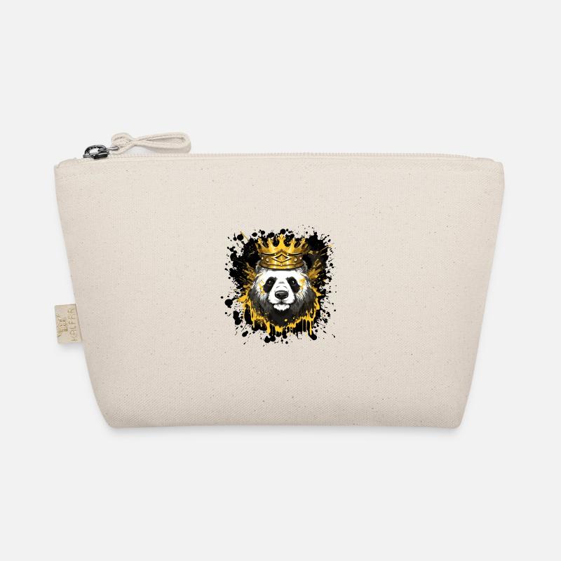 Panda Kopf Porträt Krone Bio-Täschchen