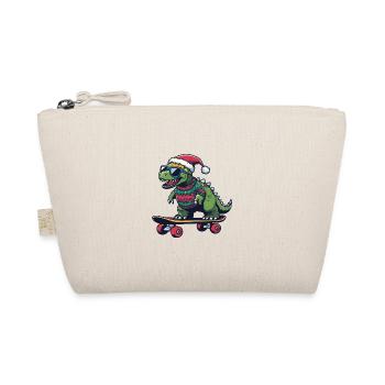 Dinosaurier stegosaurus Weihnachten Lustig - Bio-Täschchen - Natur - Vorne