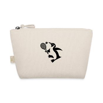 Penguin Tennis Tennis Player Silhouette - Organic Pouch - nature - Front