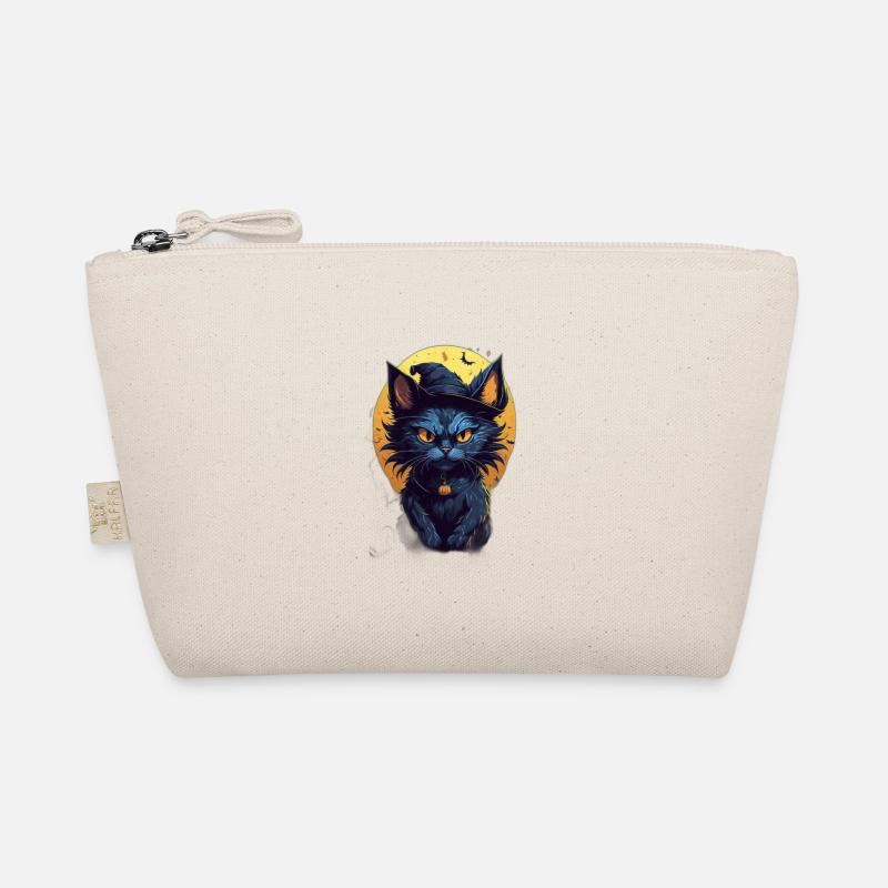 Spooky Cat and Pumpkin Head: A Scary and Funny Organic Pouch