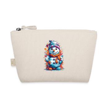 Urban Winter Wonderland: Colorful Graffiti Snowman - Organic Pouch - nature - Front