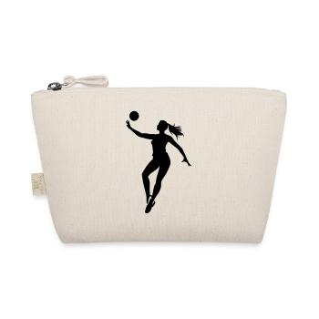 Volleyball Spielerin Silhouette - Bio-Täschchen - Natur - Vorne