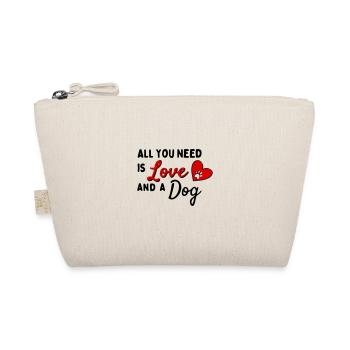 All You Need Is Love AND a Dog - Herz mit Pfote - Organic Pouch - nature - Front