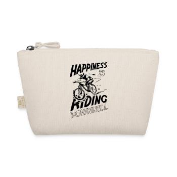 Happiness is Riding Downhill - Organic Pouch - nature - Front