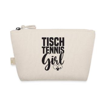 Fille de tennis de table disant avec une batte de tennis de table - Trousse biologique - nature - Devant