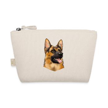 Tête de berger allemand (pour textiles clairs) - Trousse biologique - nature - Devant