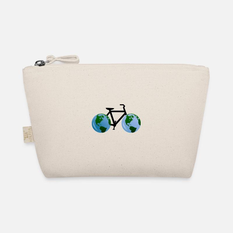 Bicycle with globe Organic Pouch