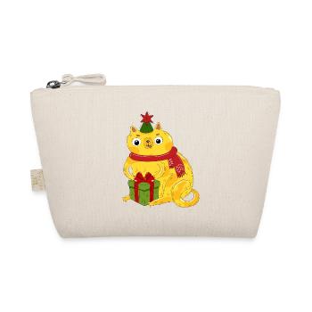 Cat and gift box - Organic Pouch - nature - Front