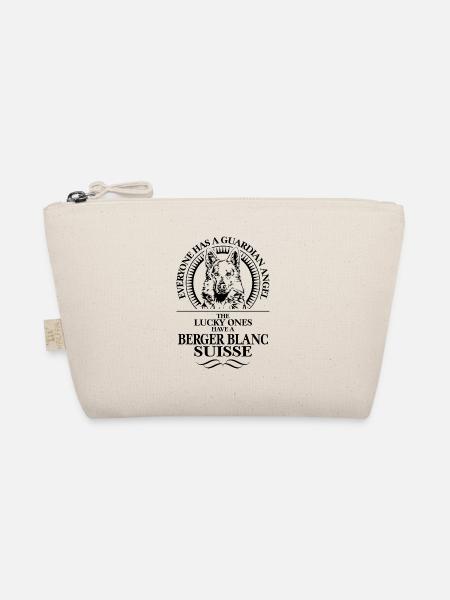 BERGER BLANC SUISSE Guardian Angel Saying Wilsigns - Organic Pouch - nature - Front