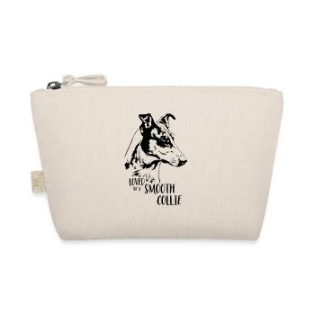 Loved by a SMOOTH COLLIE Dog Saying Dogs Saying - Organic Pouch - nature - Front