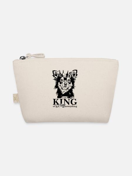 CHIHUAHUA King Hundespruch Hunde Wilsigns - Bio-Täschchen - Natur - Vorne