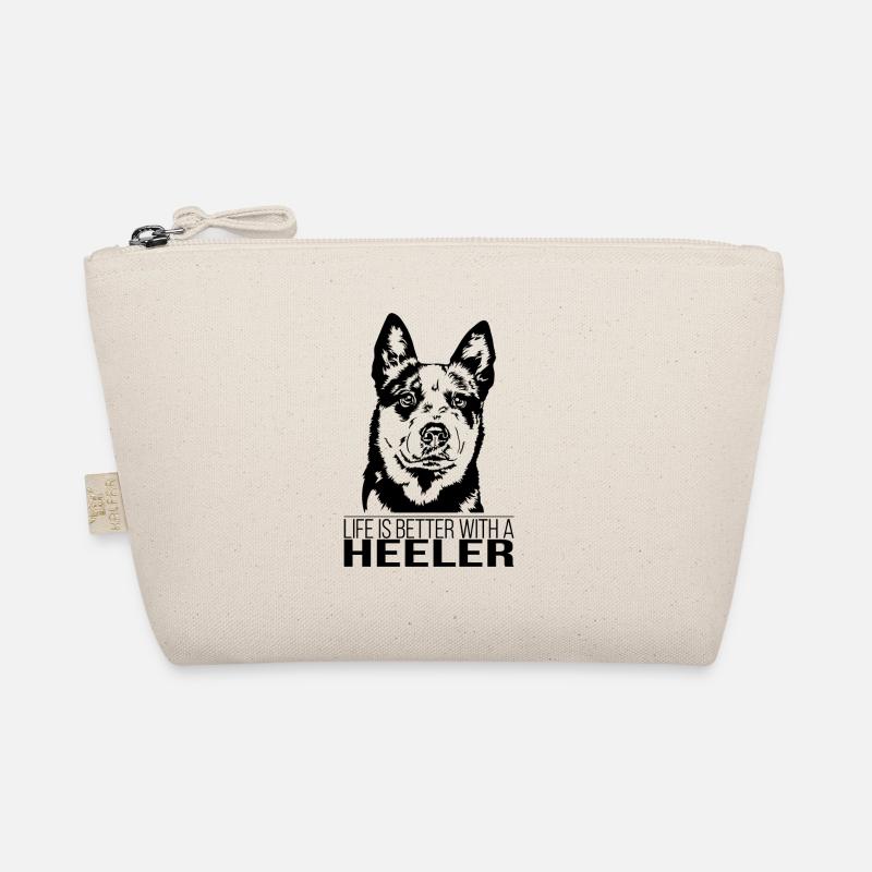 Heeler Life is better Hunde Spruch Wilsigns Bio-Täschchen