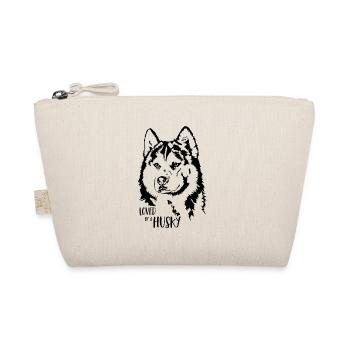 Loved by a Husky Dog Saying Dog Wilsigns - Organic Pouch - nature - Front