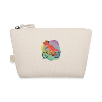 cool funny bike Dino - Organic Pouch - nature - Front