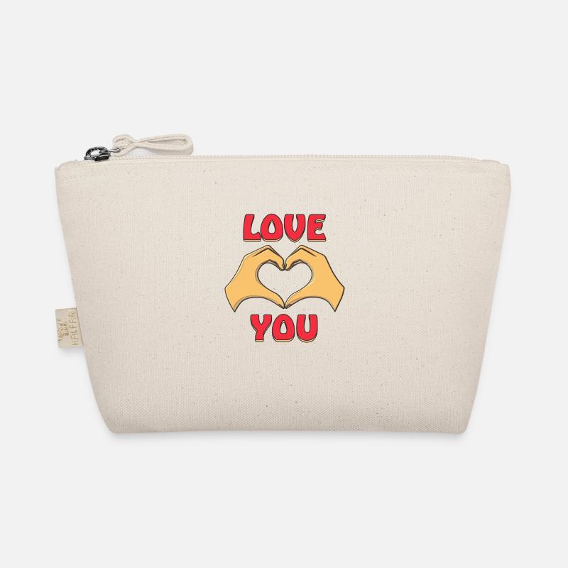 Hands 3D heart LOVE YOU Organic Pouch