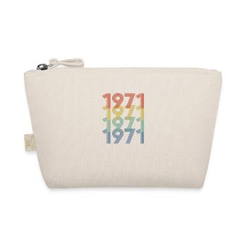 1971 - Awesome Vintage Style, Geschenk zum 51. Geburtstag - Bio-Täschchen - Natur - Vorne