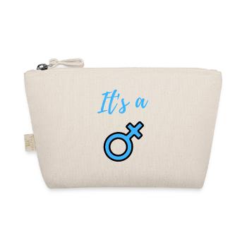 Baby Announcement Pregnancy - Boy - Surprise - Organic Pouch - nature - Front
