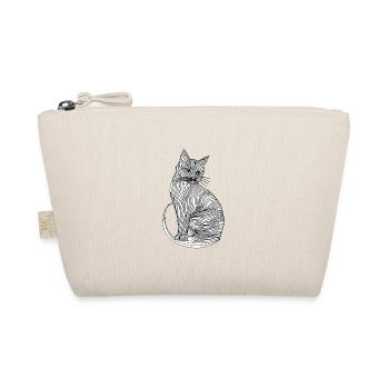 Lines art cat #cat - Organic Pouch - nature - Front
